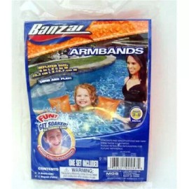 Banzai Pool Inflatable Armbands With Repair Patch 2 packs 4 wings total