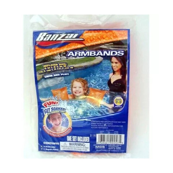 Banzai Pool Inflatable Armbands With Repair Patch 2 packs 4