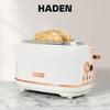 Haden Heritage 2-Slice Wide-Slot Toaster, Stainless-Steel Bread Toaster with Adjustable