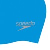 Speedo Unisex Adult's Plain Moulded Swim Cap, Blue/Chrome, One Size