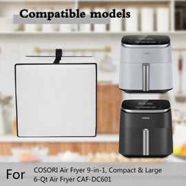 CouldyCasi Air Fryer Cover for COSORI 6-Qt Air Fryer, Heavy Duty Heat-Resistant Waterproof Dust Cover Protective Air Fryer Lid Compatible for COSORI 9-in-1 Compact & Large 6-Qt Air Fryer CAF-DC601