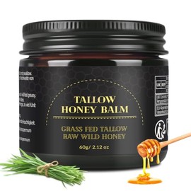 Crema de Cebo de Res para la Cara, Bálsamo de Sebo de Res con Miel