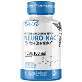 Neuro NAC Supplement N-Acetyl Cysteine Ethyl Ester - More Bioavailable Than NAC 600 mg - Boost Glutathione 10x More Than Liposomal Glutathione - N Acetyl Cysteine Ethyl Ester 60 Capsules