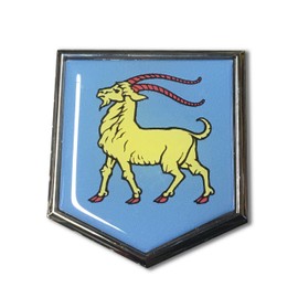 Istra grb Domed Chrome Emblem Proud Flag Car 3D Sticker 2"x 2.25" Istria, Istrian, Pula, Rijeka, Trieste, Croatia, Hrvatska