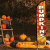 Remagr 15 ft Pumpkin Feather Banner Flag Kit include Flag,
