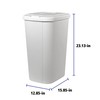 Hefty HFT-2166000-4 53-qt. Touch Lid Wastebasket, White
