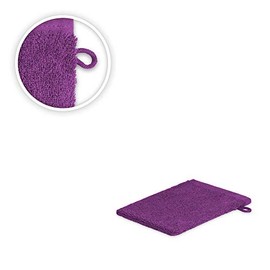 EXKLUSIV HEIMTEXTIL Hand Towel Saver Set Cotton 500 g/m² Purple 20 x Wash Mitt 15 x 21 cm