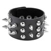 Eigso Pack of 2 Punk Gothic Bracelets with Soft PU