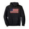 Betsy Ross flag with grungy worn look Pullover Hoodie