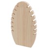 Jewelry Display Stand Freestanding Wooden Hand Made Flame Leaf Shape