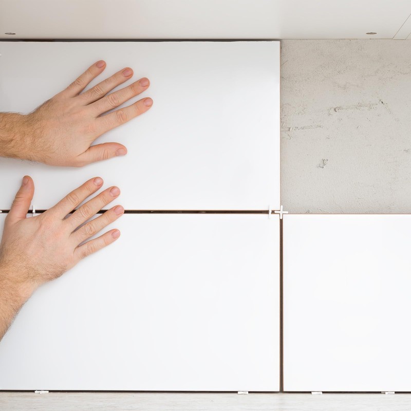 HARFINGTON 500pcs Tile Spacers 2.5mm Hard Plastic Cross Tiles Leveler