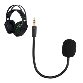 kwmobile Replacement Headphones Microphone Compatible with Razer Electra V2 / Electra V1 Headset - Gaming Headphones Microphone with 3.5 mm Jack Plug - Black