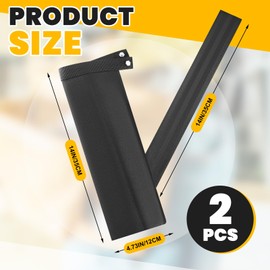 Locmeo 2 Pcs Hammer Holster for Tool Belt 14" x 6" x 2.25" Padded Hammer Holder for Loop Holster Right Handed Sleeve Tool Belt Accessories, Black