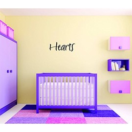 Heart Vinyl Wall Decal for Home - Always & Forever Cherish Laughs Love Cute Wall Décor Bedroom Living Room Entry - Removable High Tact - Size: 8 in x 20 in