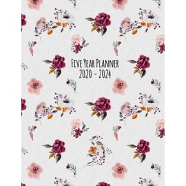 Five Year Planner: 2020-2024 Monthly Calendar - Watercolor Floral
