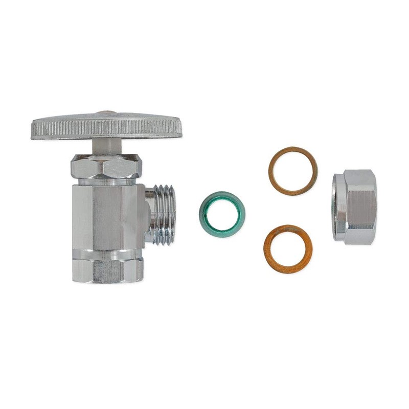Eastman Multi-Turn Angle Stop Valve, 1/2 Inch FIP x 1/2