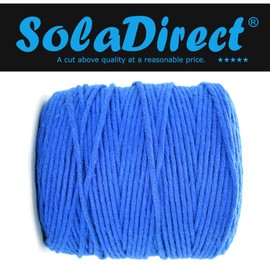 Premium Royal Blue Macrame Cord, 300 m / 984 ft of 2 mm Thick Natural Cotton Thread Yarn Macrame Rope for Wall Hangings, Plant Hangers, DIY Crafts, Home Decorations, Gift Wrapping (Reel)