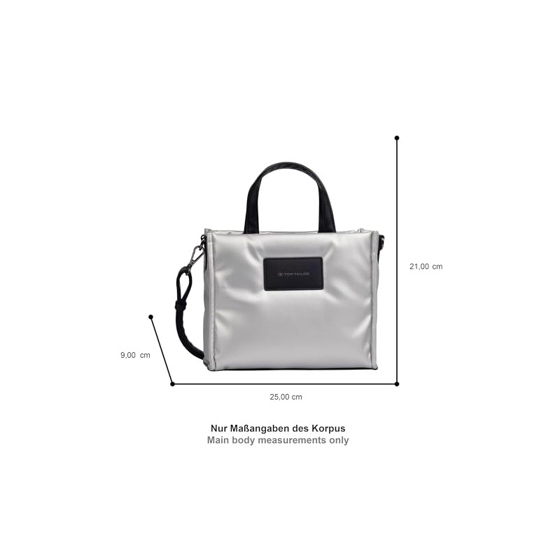 TOM TAILOR Women's Patti Shopper, silver, Fashion