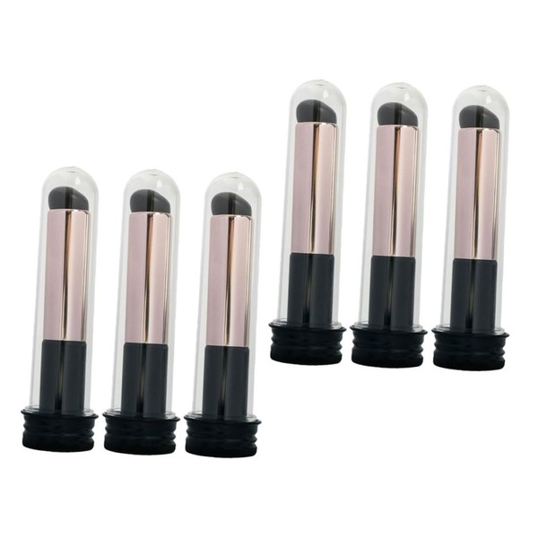 PACKOVE 6pcs Portable Lipstick Applicator Wands for Women Silicone Lip