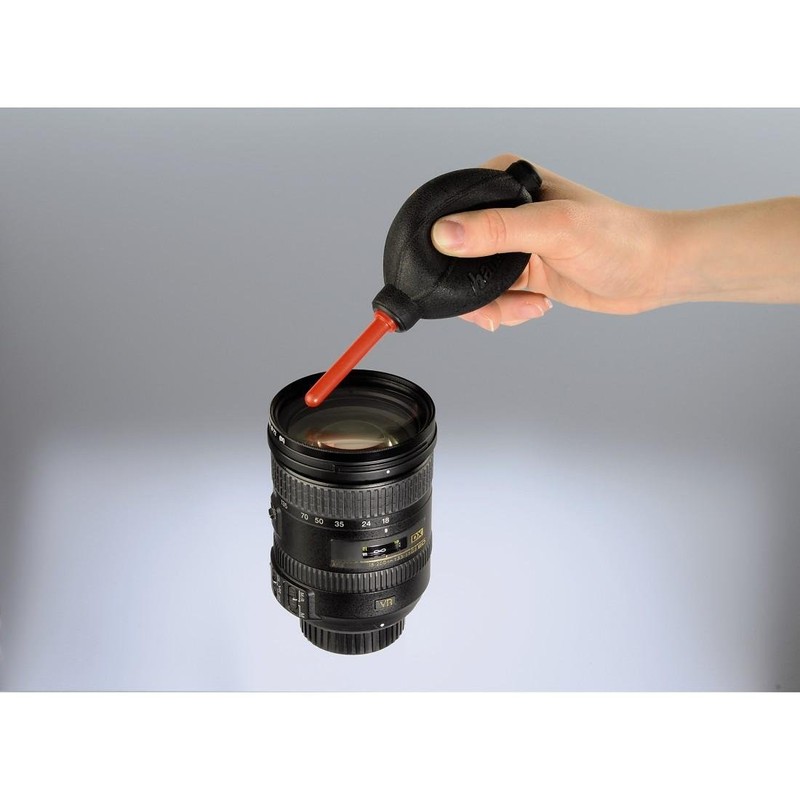 Hama 00005635 Dust Ex Brush Air Blower, Black/Red