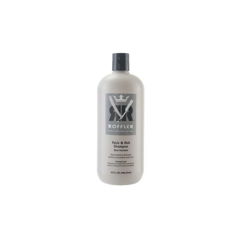 Roffler Thick and Rich Shampoo Blue Formula, 32 Fluid Ounce