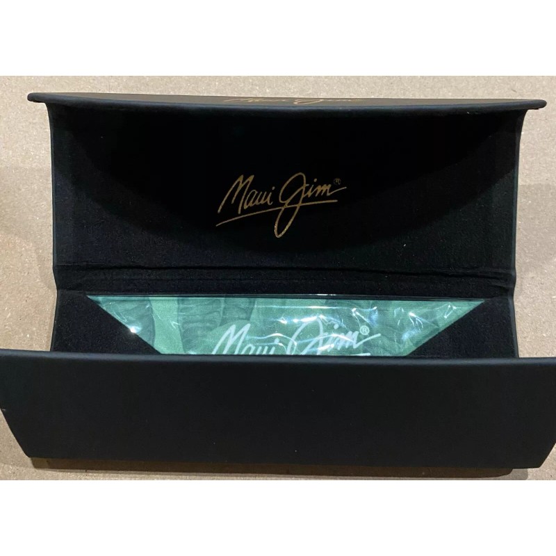 Maui Jim Folding Matte Black Eyeglasses Case With Dust cloth