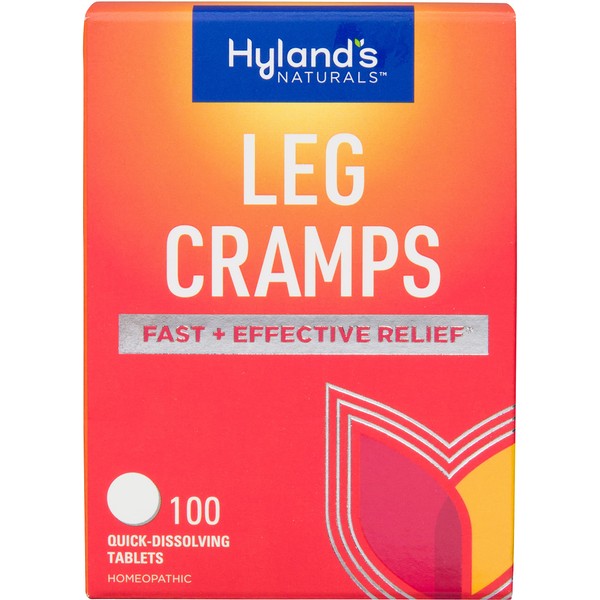 Hyland's Naturals Leg Cramp Tablets, Natural Relief of Calf, Leg and Foot Cramp, Quick Dissolving Tablets, 100 Count