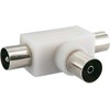 Schwaiger ASV25532 2x Plug-In Connector Splitter White