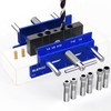 BLEKOO Upgraded 6.7 inch Self Centering Doweling Jig Kit (Blue),