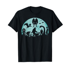 Bigfoot Loch Ness Monster Mothman And Aliens Funny Cryptid T-Shirt