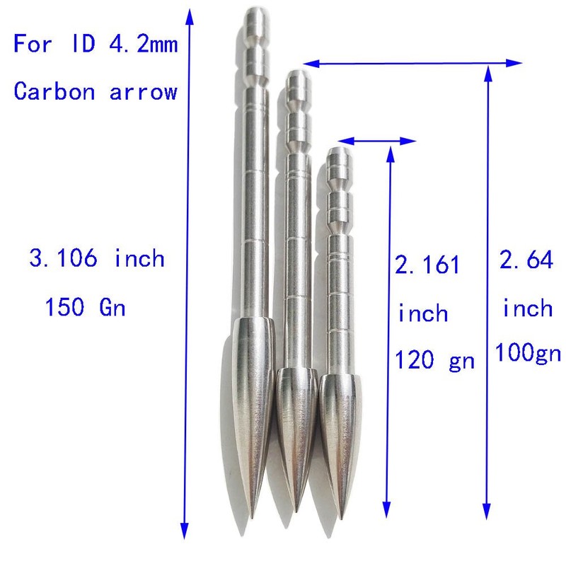 ZSHJG 12 x Arrowheads Hunting Tips Archery Arrow Tips Insert