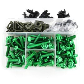 Xitomer Aftermarket Universal Fairing Bolt Kits Fasteners Fit for SV650, CBR600RR, XSR700, Z650 /Z750/Z800/ Z1000/ZX-6R / ZX-10R / ZX-14, RSV4 (Green)