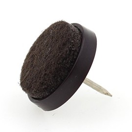 16x Round Nail in Furniture Feet Glides with Felt Pad 20mm (3/4") by Lifeswonderful®