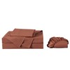 Chezmoi Collection Solid Terracotta 250TC 100% Cotton Twill Bed Sheet