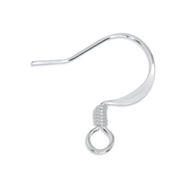 Beadalon Ear Wires, Dapped & Spring, Silver Plated, 24 pc