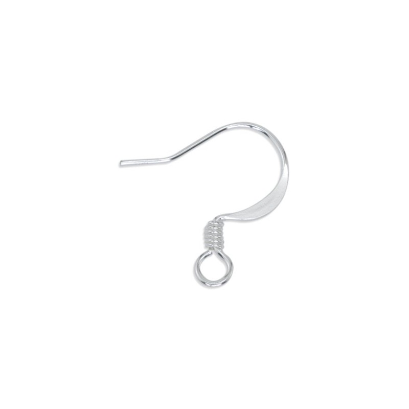 Beadalon Ear Wires, Dapped & Spring, Silver Plated, 24 pc