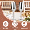 TJ Unbreakable 8 Oz Stainless Steel Champagne Flutes (2 Pack)-