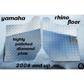 J & O Carts Parts Fits YAMAHAA Rhino Aluminum Diamond Plate Floor Boards 2004 UP