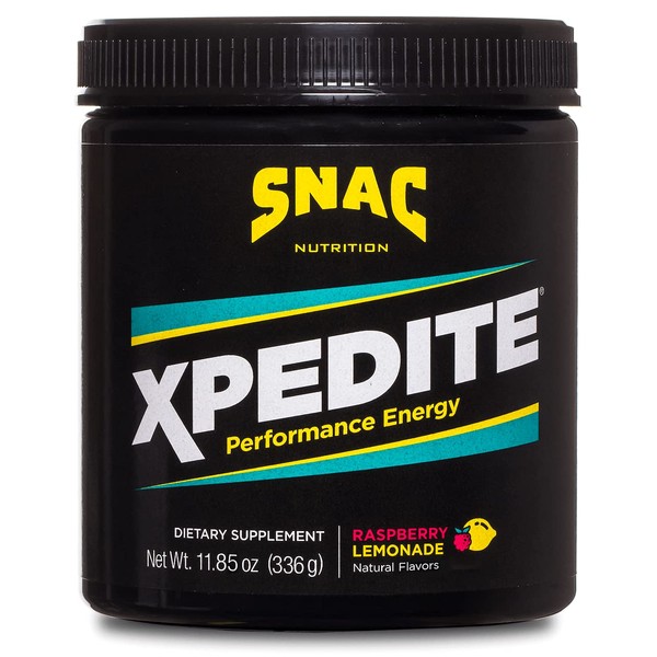 SNAC XPEDITE Preworkout Performance Energy Drink Supplement, Raspberry Lemonade Pre Workout Powder, 336 Grams (24 Servings)