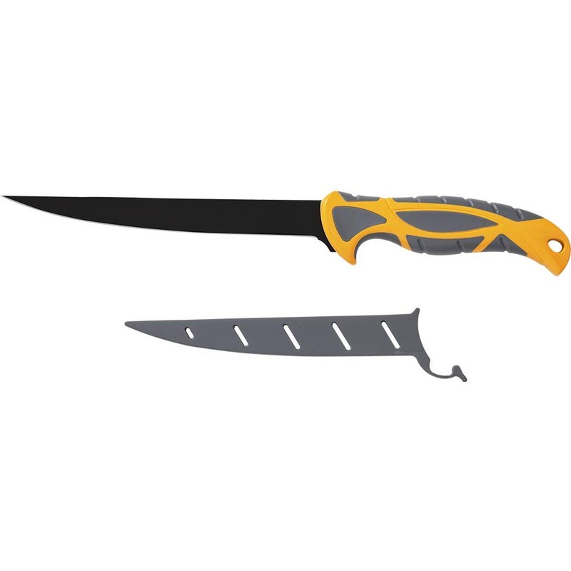 Smith's Fixed 7.0 in Fillet Knife Saltwater, Yellow, one Size