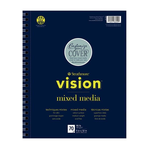 Strathmore Vision Vellum Mixed Media Pad 9"X12"-98lb, 70 Sheets -62662590