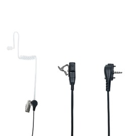 HEOPBIRD Earpiece Headset for Motorola Yaesu Vertex Standard VX-261 EVX-261 EVX-534 EVX-531 VX-231 351 354 264 454 2 Way Radio Walkie Talkie with Covert Acoustic Tube and Ptt Mic, 1 Pack