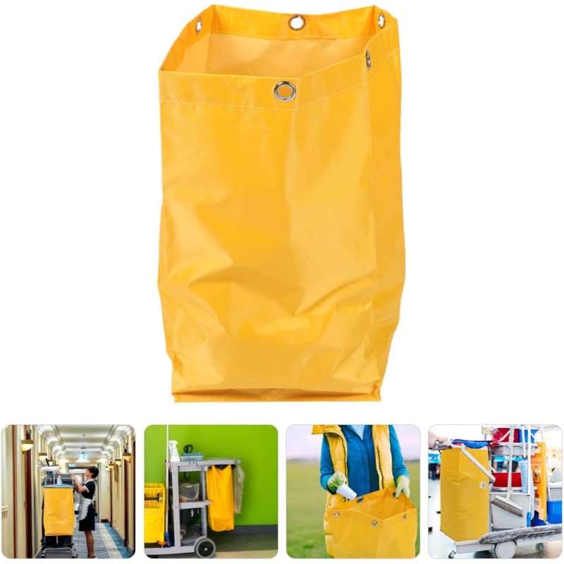 Vaguelly Bolsas para Carrito de Servicio, 2 Piezas Lona Amarilla