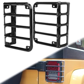 SINLIRU JK Taillight Covers Black Tail Light Guards for 2007-2017 Wrangler JK Rear Light Protectors -Pairs
