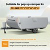 Pop Up Camper Cover 12'-14', Folding Camper Tent Trailer Cover，Extra-Thick