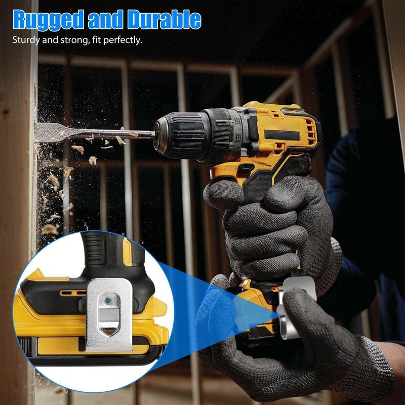 Magnetic Tool Belt Clip with Bit Holder and Screws, Power