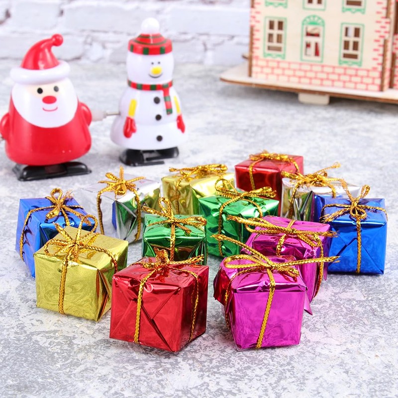 TOPBATHY 120 Pieces Christmas Mini Box Hanging Pendant Foam Gift