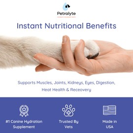 Dog Electrolytes and Joint Supplement | Glucosamine, Chondroitin & MSM for Inflammation and Mobility Support | Electrolytes for Dogs with Prebiotics | Unflavored | 16 Packets