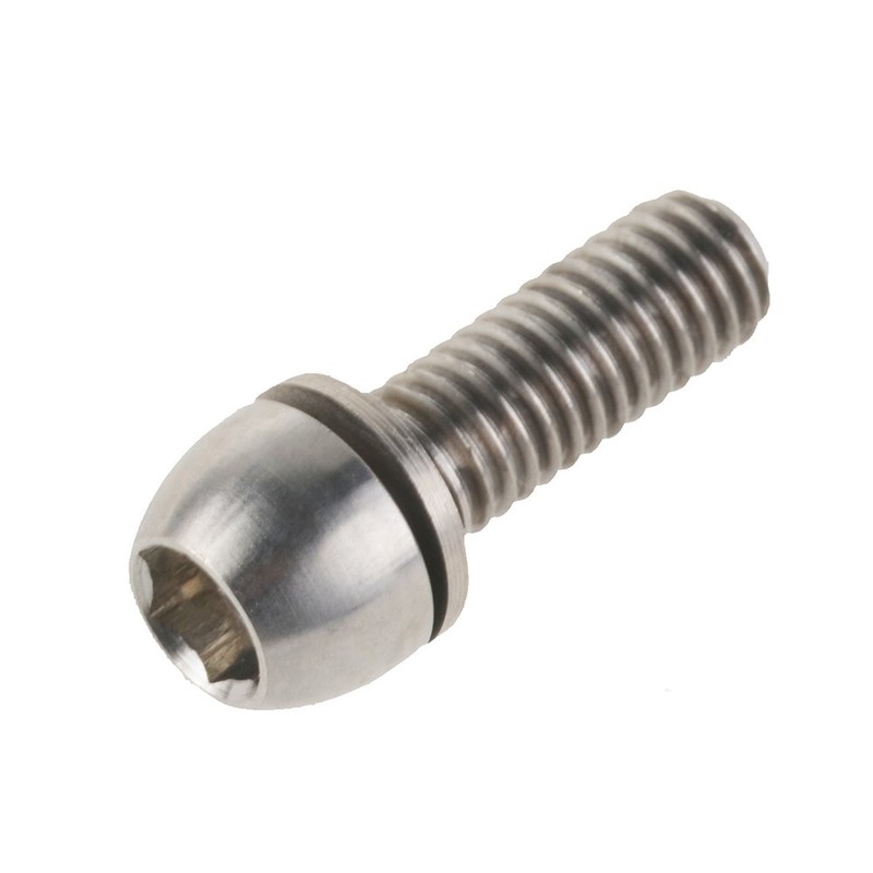 Dingtai 自転車チタンブレーキ固定ボルトボールヘッドM6x18 20mm 4本 (チタンカラー, M6x18mm)