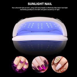 UV Lampe für Gelnägel, 160W LED Nageltrockner Lampe für Nägel Professionelles Nagellampe mit LCD Display 4 Timer, für Alle Gel Nagellack Shellac Anfänger Heim Salon (EU-Stecker)